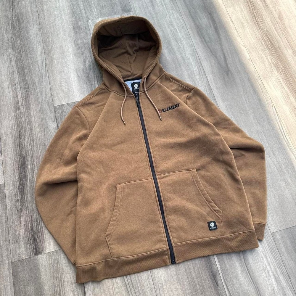 Element brown y2k zip up hoodie